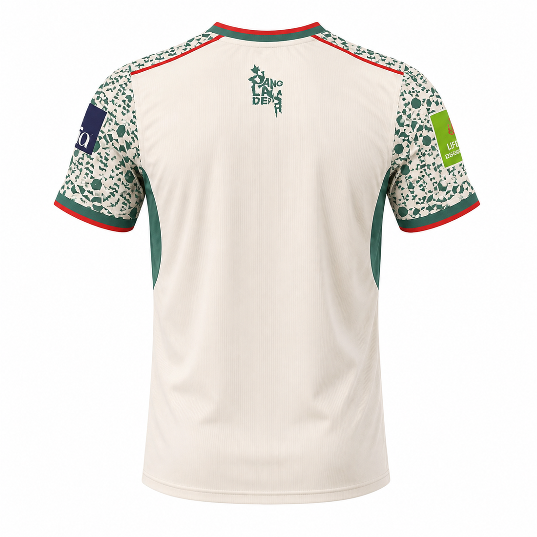 Bangladesh National Team Home Jersey, cream, back view