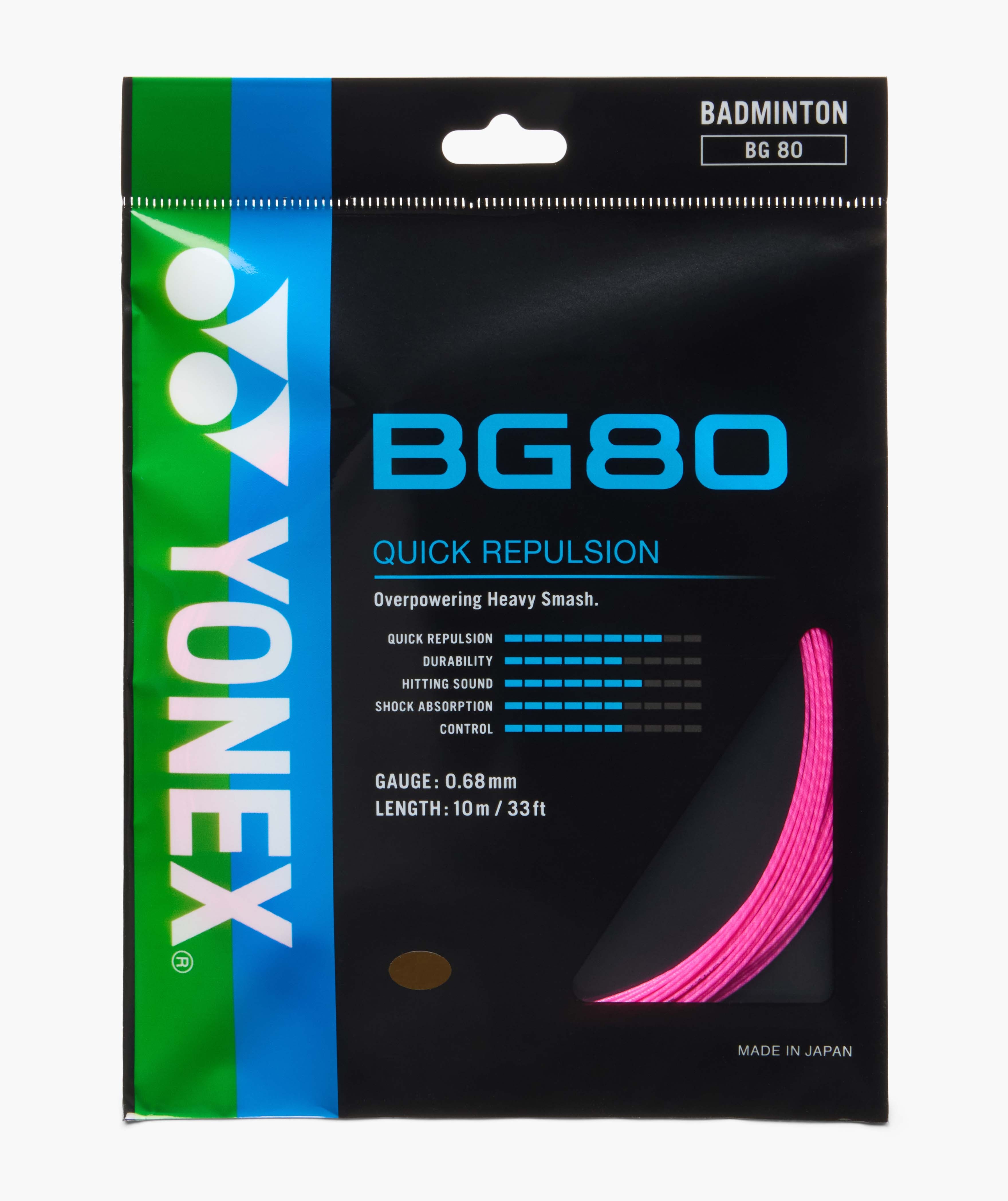 Yonex BG80 Badminton String - Neon Pink