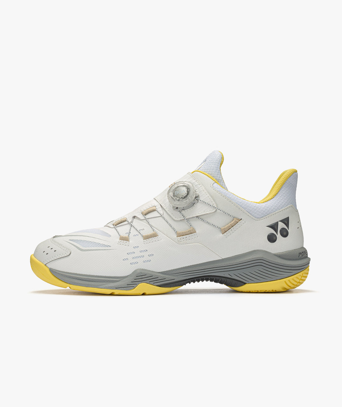 Yonex Power Cushion 88 Dial 3rd Gen badminton shoe, Warm Yellow / White-Yellow, alternate angle