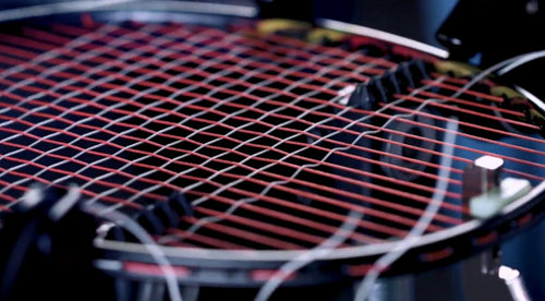 Racket Stringing Bundle — String + Tension + Service + Optional Logo