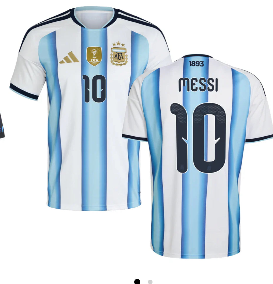 Custom soccer jersey showing front and back name and number printing